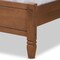 Baxton Studio Redmond Mid-Century Modern Walnut Brown Finished Wood and Synthetic Rattan Queen Size Platform Bed 183-11058-Zoro - alternate 3